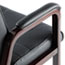 Alera Alera Madaris Series Bonded Leather Guest Chair, Wood Trim Legs, 25.39" x 25.98" x 35.62", Black Seat/Back, Mahogany Base Thumbnail 2