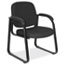 Alera Alera Genaro Series Half-Back Sled Base Guest Chair, 25" x 24.80" x 33.66", Black Thumbnail 1