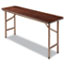 Alera Wood Folding Table, Rectangular, 60w x 18d x 29h, Walnut Thumbnail 1