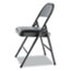 Alera Steel Folding Chair with Two-Brace Support, Graphite Seat/Graphite Back, Graphite Base, 4/Carton Thumbnail 3