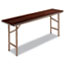 Alera Wood Folding Table, Rectangular, 72w x 18d x 29h, Walnut Thumbnail 4