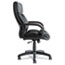 Alera Alera Fraze Series Executive High-Back Swivel/Tilt Bonded Leather Chair, Supports 275 lb, 17.71" to 21.65" Seat Height, Black Thumbnail 4