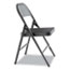 Alera Steel Folding Chair with Two-Brace Support, Graphite Seat/Graphite Back, Graphite Base, 4/Carton Thumbnail 4