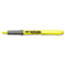 BIC Brite Liner Grip Pocket Highlighter, Fluorescent Yellow Ink, Chisel Tip, Yellow/Black/Silver Barrel, Dozen Thumbnail 3