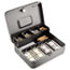 SteelMaster® Tiered Cash Box w/Bill Weights, Cam Key Lock, Charcoal Thumbnail 1