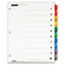 Cardinal® Traditional OneStep Index System, 10-Tab, 1-10, Letter, Multicolor, 10/Set Thumbnail 1