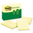 Post-it® Greener Notes Recycled Note Pads, 4 x 6, Lined, Canary Yellow, 100-Sheet, 12/Pack Thumbnail 1