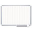 MasterVision Grid Planning Board, 1x2" Grid, 36x24, White/Silver Thumbnail 2