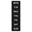 MasterVision Calendar Magnetic Tape, Days Of The Week, Black/White, 2" x 1" Thumbnail 1