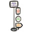 MasterVision Floor Stand Dry Erase Sign, Adjustable, 25 x 17, 63" High, Black Thumbnail 2