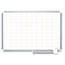 MasterVision Grid Planning Board, 2x3 Grid, 72x48, White/Silver Thumbnail 1