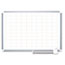 MasterVision Grid Planning Board, 48x36, 2x3" Grid, White/Silver Thumbnail 1