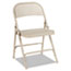 Alera Steel Folding Chair with Two-Brace Support, Tan Seat/Tan Back, Tan Base, 4/Carton Thumbnail 1