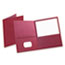Oxford™ Twin-Pocket Folder, Embossed Leather Grain Paper, Burgundy, 25/BX Thumbnail 1