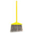 Rubbermaid® Commercial Angle Broom, Vinyl-Coated Metal Handle, Flagged Polypropylene Fill, 46 7/8 inch, 10.5 inch face, Yellow/Gray Thumbnail 1