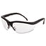 Crews® Klondike Safety Glasses, Matte Black Frame, Clear Lens Thumbnail 1