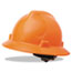 MSA V-Gard Hard Hats, Ratchet Suspension, Size 6 1/2 - 8, High-Viz Orange Thumbnail 2