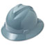 MSA V-Gard Hard Hats, Fas-Trac Ratchet Suspension, Size 6 1/2 - 8, Gray Thumbnail 2
