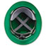 MSA V-Gard Hard Hats, Fas-Trac Ratchet Suspension, Size 6 1/2 - 8, Green Thumbnail 3