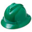 MSA V-Gard Hard Hats, Fas-Trac Ratchet Suspension, Size 6 1/2 - 8, Green Thumbnail 5