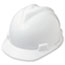 MSA V-Gard Hard Hats, Fas-Trac Ratchet Suspension, Size 6 1/2 - 8, White Thumbnail 3