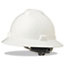 MSA V-Gard Hard Hats, Fas-Trac Ratchet Suspension, Size 6 1/2 - 8, White Thumbnail 4