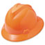 MSA V-Gard Hard Hats, Ratchet Suspension, Size 6 1/2 - 8, High-Viz Orange Thumbnail 5