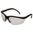 Crews® Klondike Safety Glasses, Matte Black Frame, Clear Lens Thumbnail 1