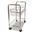 Alera Carry-all Cart/Mail Cart, Two-Shelf, 34.88w x 18d x 39.5h, Silver Thumbnail 2