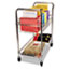 Alera Carry-all Cart/Mail Cart, Two-Shelf, 34.88w x 18d x 39.5h, Silver Thumbnail 5