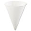 Konie® Rolled-Rim Paper Cone Cups, 4oz, White, 200/Bag, 25 Bags/Carton Thumbnail 1