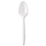 GEN Wrapped Cutlery, 5 7/8" Teaspoon, Mediumweight, Polypropylene, White, 1,000/Carton Thumbnail 1