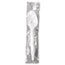 GEN Wrapped Cutlery, 5 7/8" Teaspoon, Mediumweight, Polypropylene, White, 1,000/Carton Thumbnail 3