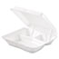 Dart® Carryout Food Container, Foam, 3-Comp, White, 8 x 7 1/2 x 2 3/10, 200/Carton Thumbnail 3