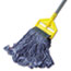 Rubbermaid® Commercial Swinger Loop Wet Mop Head, Medium, Cotton/Synthetic, Blue, 6/Carton Thumbnail 2