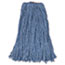 Rubbermaid® Commercial Cotton/Synthetic Cut-End Blend Mop Head, 32oz, 1" Band, Blue, 12/Carton Thumbnail 1