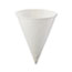 Konie® Poly-Bag Rolled-Rim Paper Cone Cups, 4oz, White, 5000/Carton Thumbnail 1