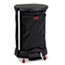 Rubbermaid® Commercial Step-On Linen Hamper Bag, 13 3/8" w x 19 7/8" d x 29 1/4" h, PVC-Lined Nylon, Black Thumbnail 1
