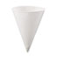 Konie® Rolled-Rim Paper Cone Cups, 4.5oz, White, 200/Bag, 25 Bags/Carton Thumbnail 1