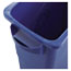 Rubbermaid® Commercial Slim Jim Recycling With Handles, Rectangular, Plastic, 15.875 Gal, Blue Thumbnail 2