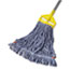 Rubbermaid® Commercial Web Foot Wet Mop Head, Shrinkless, Cotton/Synthetic, Blue, Medium, 6/CT Thumbnail 2