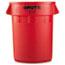Rubbermaid® Commercial Round Brute Container, Plastic, 32 gal, Red Thumbnail 3
