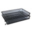 Universal Deluxe Mesh Stacking Side Load Tray, 1 Section, Legal Size Files, 17" x 10.88" x 2.5", Black Thumbnail 1