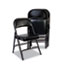 Alera Steel Folding Chair with Two-Brace Support, Graphite Seat/Graphite Back, Graphite Base, 4/Carton Thumbnail 2