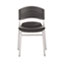 Iceberg CafWorks Chair, Blow Molded Polyethylene, Graphite/Silver, 2/Carton Thumbnail 1