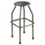 Safco® Diesel Series Industrial Stool, Stationary Padded Seat, Steel Frame, Pewter Thumbnail 1