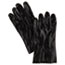 Memphis™ Single Dipped PVC Gloves, Rough, Interlock Lined, 12" Length, Large, Black Thumbnail 1