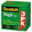 Scotch™ Magic Tape Refill, 1/2" x 1296", 1" Core, Clear, 3/Pack Thumbnail 2