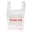 Inteplast Group Thank You Handled T-Shirt Bags, 11 1/2" x 21", Polyethylene, White, 900/CT Thumbnail 1