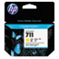 HP 711, (CZ136A) 3-pack Yellow Original Ink Cartridges Thumbnail 1